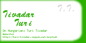 tivadar turi business card